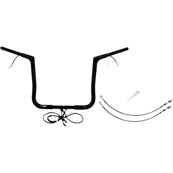 Fat Baggers, Inc. - Fat Baggers, Inc. 1-1/4in. Plug and Play EZ Install Flat Top Handlebar Kit - Black - 701214-B