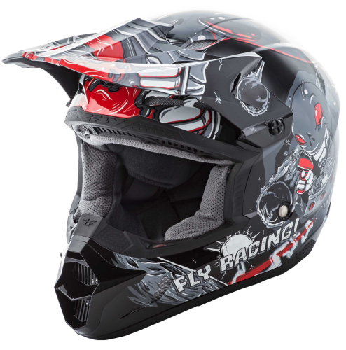 Fly Racing - Fly Racing Kinetic Invasion Youth Helmet - 73-3451YS - Gray - Small