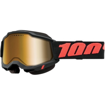 100% - 100% Accuri 2 Snow Goggles - 50022-00006 - Borego/Black/Pink / Gold Mirror Lens - OSFA