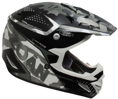 Zoan - Zoan MX-2 Sniper Graphics Youth Helmet - 021-522 - Gloss Silver - Large