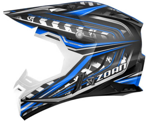 Zoan - Zoan Synchrony MX Monster Graphics Helmet - 521-113 - Black/Blue - X-Small