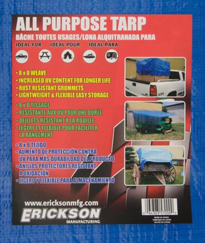 Kotap America - Kotap America Blue Poly Rip-Stop Tarp - Cut Size: 10x18ft. - TRA1018