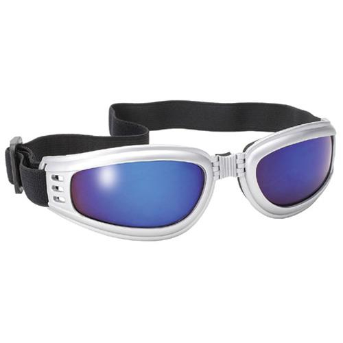 Pacific Coast Sunglasses - Pacific Coast Sunglasses Kickstart Nomad Goggles - 4522 - Silver / Blue Mirror Lens - OSFM