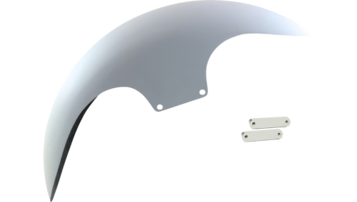 Paul Yaffe Originals - Paul Yaffe Originals Super-Lite Cafe Front Fender for OEM Wheel - Chrome Adapters - 19in. - PYO:CAFE-19-14L-C-C