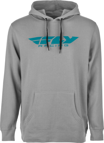 Fly Racing - Fly Racing Fly Corporate Pullover Hoodie - 354-0136M - Gray/Blue - Medium