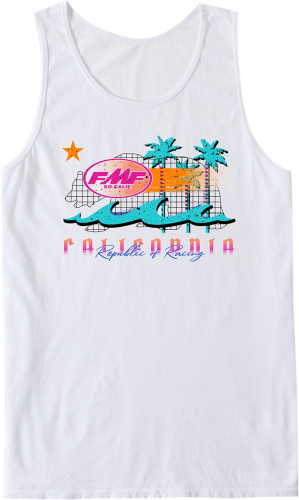 FMF Racing - FMF Racing Wavy Tank Top - SU22123900WHMD - White - Medium