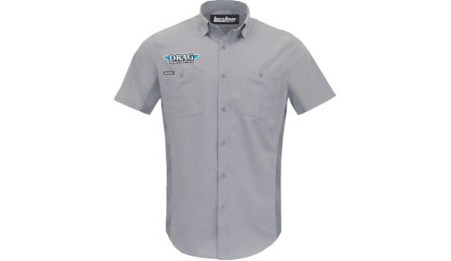 Throttle Threads - Throttle Threads Performance Vented Drag Specialties Uniform Shirt - DRG31ST26GYMD - Gray - Medium