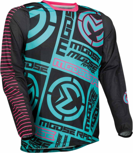 Moose Racing - Moose Racing Sahara Jersey - 2910-6849 - Teal/Pink/Black - X-Large