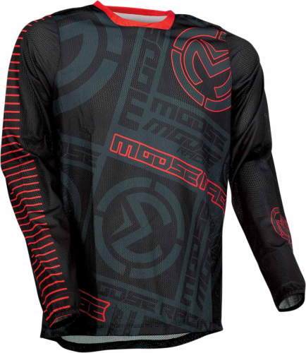 Moose Racing - Moose Racing Sahara Jersey - 2910-6830 - Black/Red - Large