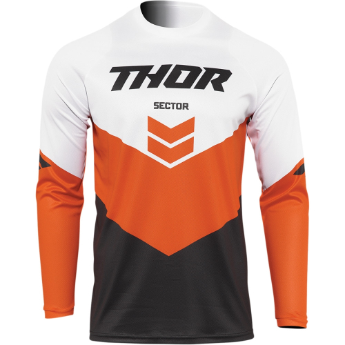 Thor - Thor Sector Chev Youth Jersey - 2912-2030 - Charcoal/Red Orange - Medium