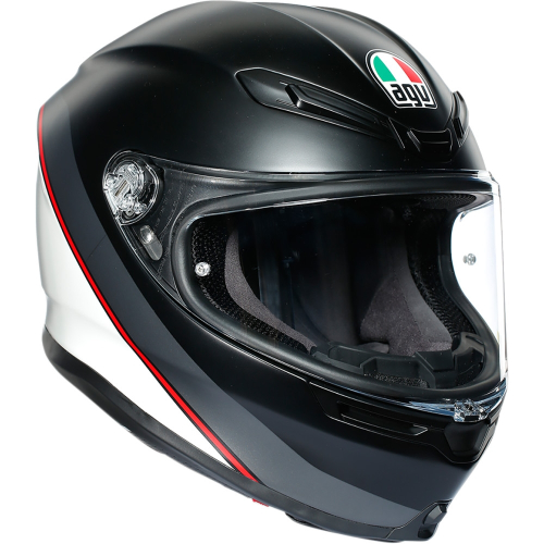 AGV - AGV K-6 Minimal Helmet - 216310O2MY00508 - Matte Black/White/Red - ML