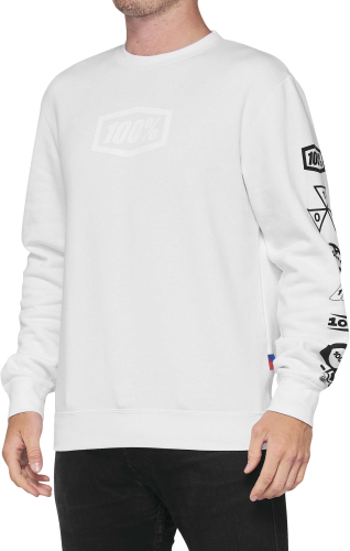 100% - 100% Primitive Crewneck Sweatshirt - 36044-000-10 - White - Small