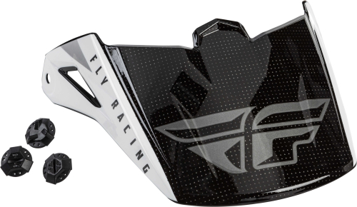 Fly Racing - Fly Racing Visor for Kinetic Straight Edge Helmets - Black/White - F73-88194