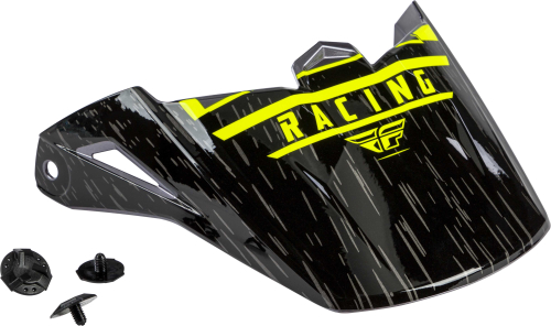 Fly Racing - Fly Racing Visor for K120 Helmets - Hi-Vis/Grey/Black - YS-2X - 73-88170