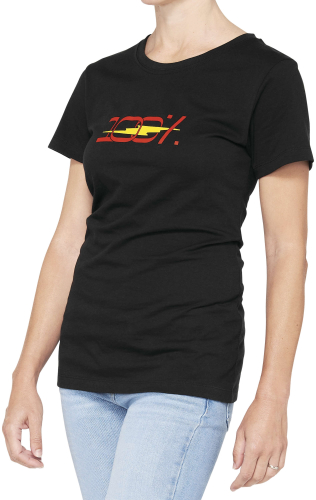 100% - 100% Joshua Crewneck Womens T-Shirt - 28065-001-10 - Black - Small