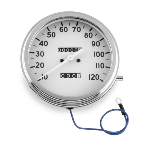 Bikers Choice - Bikers Choice White Face 36-40 Style Speedometer - 1:1 Ratio MPH - 169026