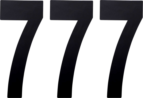 Factory Effex - Factory Effex Standard Numbers 8in. - Black - No. 7 - 02-4477