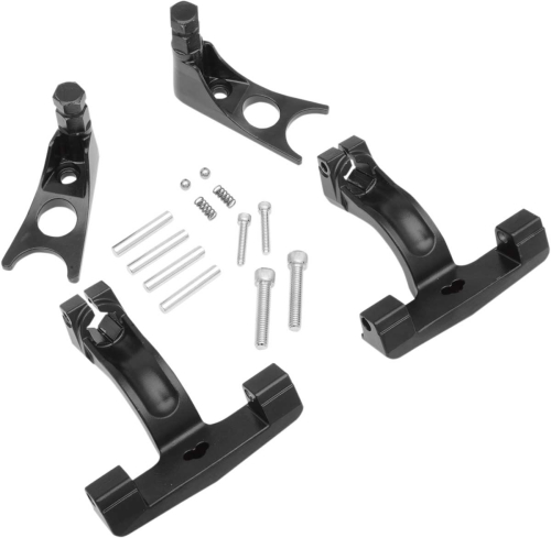 Drag Specialties - Drag Specialties Passenger Floorboard Mount Kit - Black - P17-0411B