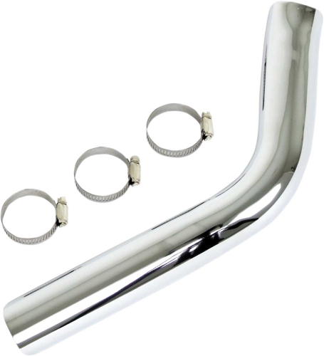 Paughco - Paughco Rear Heatshield for 1 3/4in. and 2in. Slash-Cut Drag Pipes - Chrome - 430ER