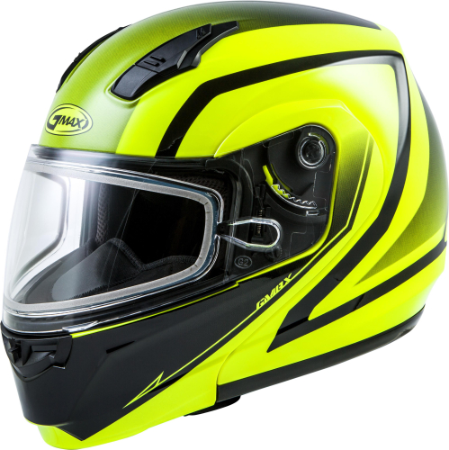 G-Max - G-Max MD-04S Docket Helmet - G2042606 - Hi-Vis Yellow/Black - Large