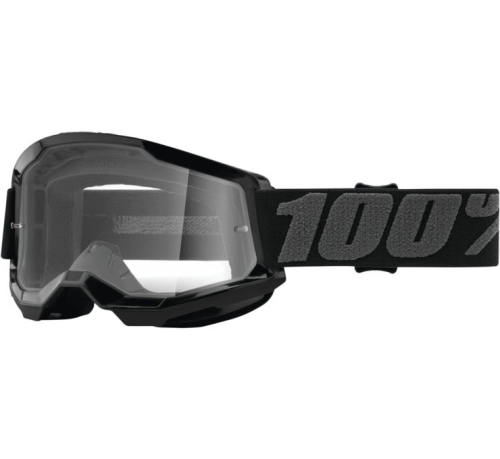 100% - 100% Strata 2 Goggles - 50027-00001 - Black / Clear Lens - OSFM