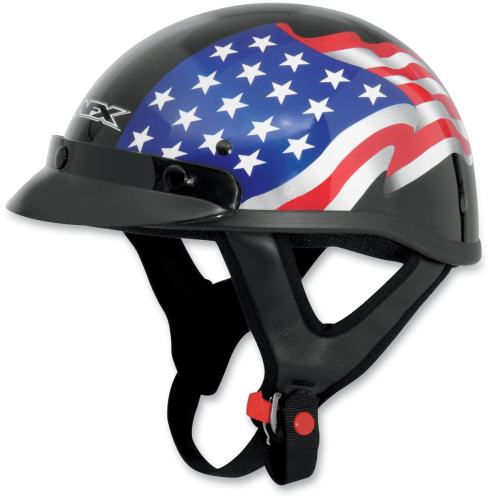 AFX - AFX FX-70 Beanie Flag Helmet - 0103-0827 - Freedom Black - X-Large
