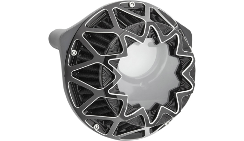 Arlen Ness - Arlen Ness Crossfire Air Cleaner - Black Anodized with Machined Accents - 600-039