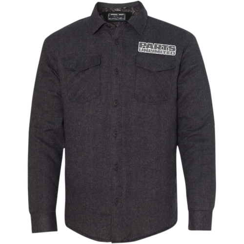 Throttle Threads - Throttle Threads Parts Unlimited Quilted Jacket - PSU31J86CHSR - Charcoal - Small