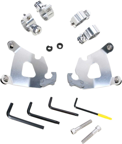 Memphis Shades - Memphis Shades Trigger-Lock Mount Kit for Cafe Fairing - Polished - MEK1996