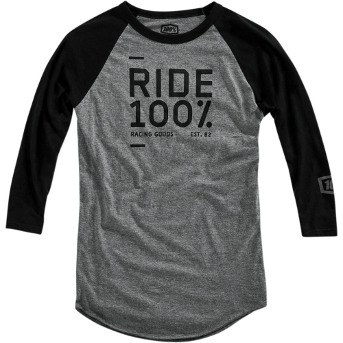 100% - 100% Tech Longsleeve Shirt - 35006-057-12 - Black/Gray - Large