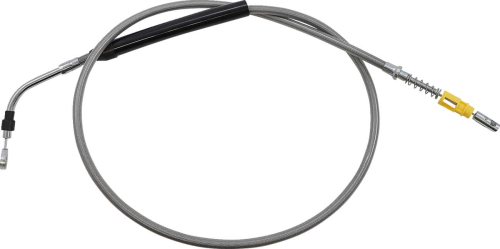 LA Choppers - LA Choppers Stainless Braided Clutch Cable - Beach Bars - Stainless 18in.-20in. Ape Hangers - LA-8058C19