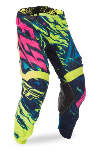 Fly Racing - Fly Racing Kinetic Mesh Pants - 371-33336 - Relapse Hi-Vis/Blue/Pink - 36