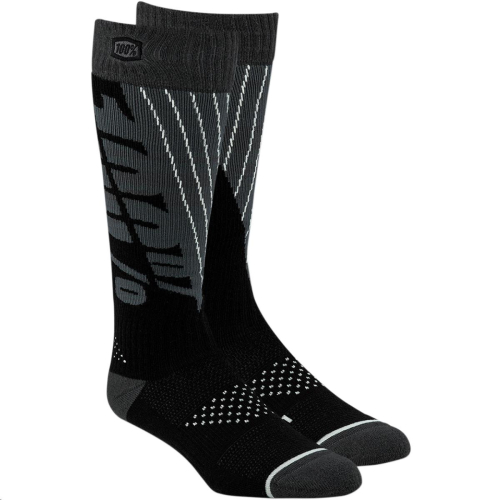100% - 100% Torque Riding Socks - 24007-353-18 - Black/Gray - Lg-XL