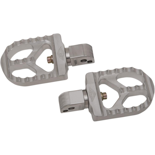 Joker Machine - Joker Machine Adjustable Serrated Short Footpegs - Raw aluminum - 08-57-7