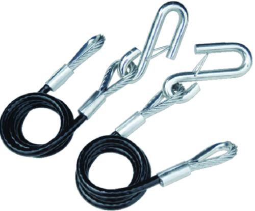 Tie Down Engineering - Tie Down Engineering Hitch Cables with S Hooks - Class IV - 36in. - Black Vinyl Jacketed - 59545