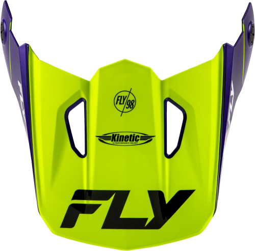 Fly Racing - Fly Racing Visor for Kinetic Rally Helmet - Hi-Vis/Blue/Black - Md - Lg - 73-8685