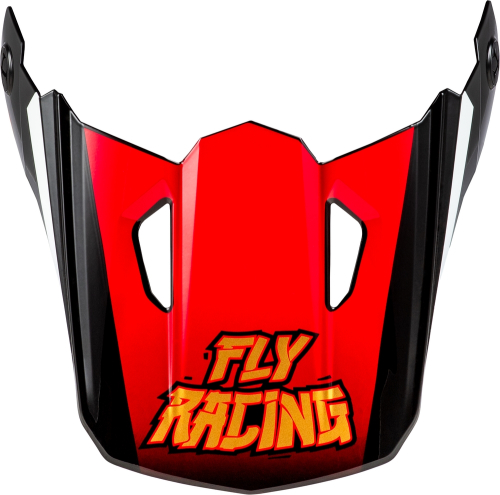 Fly Racing - Fly Racing Visor for Kinetic Scorched Youth Helmet - Red/Black/White - YS - YL - 73-8676