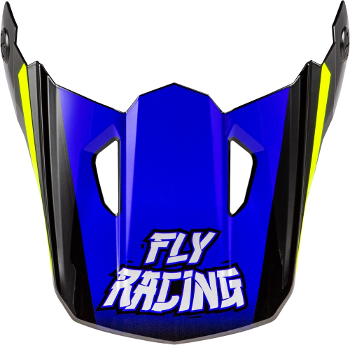 Fly Racing - Fly Racing Visor for Kinetic Scorched Youth Helmet - Blue/Gray/Hi-Vis - YS - YL - 73-8674