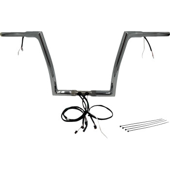 Fat Baggers, Inc. - Fat Baggers, Inc. 1-1/4in. Plug and Play EZ Install Flat Top Handlebar Kit - Chrome - 701912