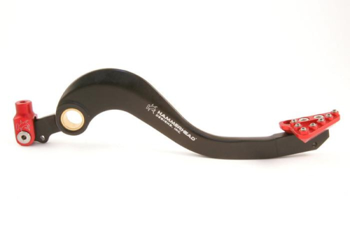 Hammerhead Designs - Hammerhead Designs Forged Aluminum Brake Pedal - Black/Red - 12-0105-21-11