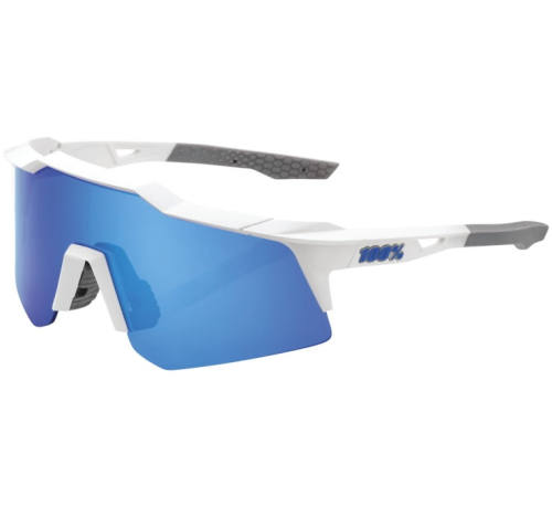100% - 100% Speedcraft XS Sunglasses - 60009-00001 - Matte White / Blue Lens - OSFM