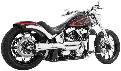 Freedom Performance - Freedom Performance American Outlaw High 2-Into-1 Exhaust System - Chrome - HD00827