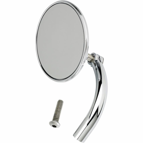 Biltwell Inc. - Biltwell Inc. Round Perch Mount Utility Mirror - Chrome - UMCIRHDCP