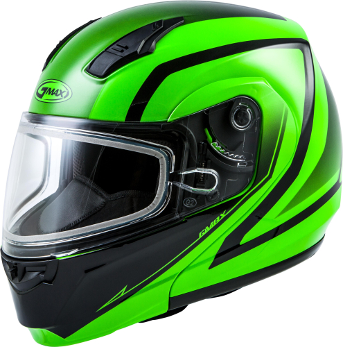 G-Max - G-Max MD-04S Docket Helmet - G2042645 - Hi-Vis Green/Black - Medium