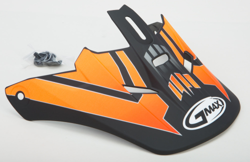 G-Max - G-Max Visor for GM46.2 Race Helmet - XS/S - Black/Hi-Vis Orange - G046240