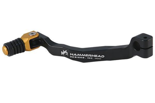 Hammerhead Designs - Hammerhead Designs Shifter Lever Kit with Rubber Shifter Tip (+20mm Offset) - Black/Gold - 01-0456-11-50