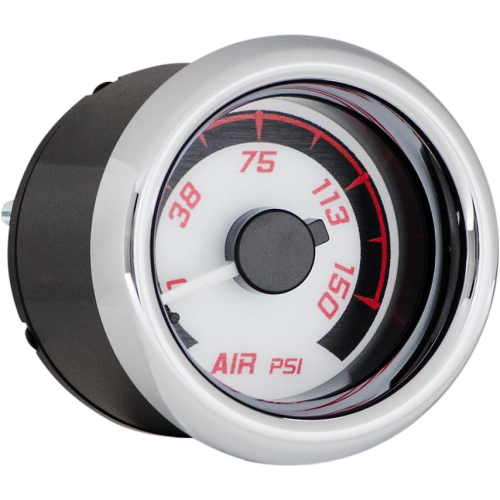 Dakota Digital - Dakota Digital MVX-8K Add-On Air PSI Gauge - White/Red Chrome - MVX-8K-A-WR-C