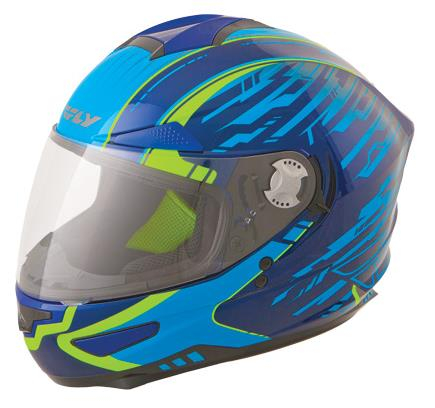 Fly Racing - Fly Racing Luxx Shock Helmet - F73-83132X TC-2 - Blue/Navy/Hi-Vis - 2XL