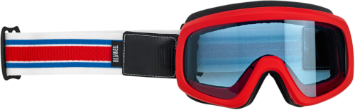 Biltwell Inc. - Biltwell Inc. Overland 2.0 Goggles - 2111-5605-007 - Racer Red/White/Blue / Clear Lens - OSFM