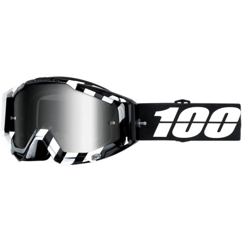 100% - 100% Racecraft Alta Goggles - 50110-316-02 - Alta/Black/White / Silver Lens - OSFM
